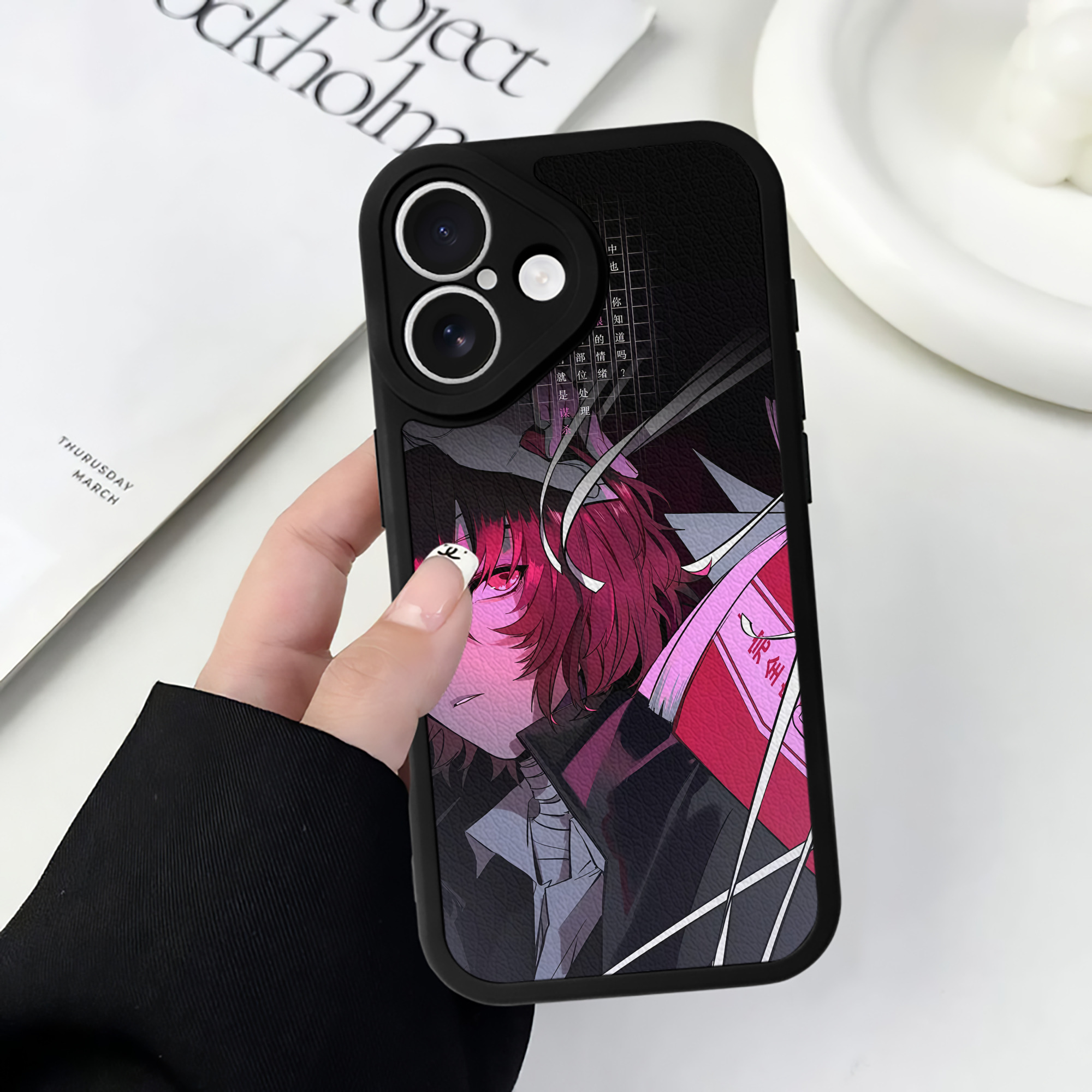 （画像用） 文豪ストレイドッグス Bungo Stray Dogs 【iPhone 16シリーズ対応】シリコンスマホケース（レザー調） 材質：シリコン